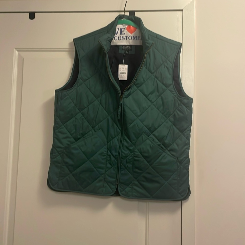 NWT J Crew Factory Men’s Vest, green size large